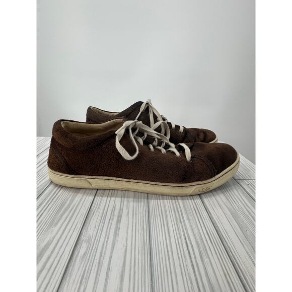 UGG Australia TOMI Brown Bomber Leather Suede Sneakers 1008487, women's US-11 - Picture 8 of 11